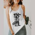 Western Raccoon Cowboy Cowgirl Country Flowy Tank for Unisex