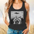 Alien UFO Raccoon | Unisex Flowy Tank Top | Fun Gift for All Ages