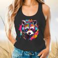 Colorful Raccoon With Headphones Vintage -Adults & Kids - Short Sleeve Modern Style Round Neck Retro Raccoon Theme Flowy Tank