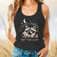 Funny Raccoon Flowy Tank – Playful Trash Can Wildlife Theme