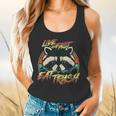 Live Fast Eat Trash Retro Trash Panda Raccoon Flowy Tank