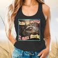 Raccoon Ironic Meme - Oddly Weird Flowy Tank for Humor Lovers