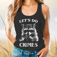 Raccoon Let's Do Crimes Flowy Tank - Cute Animal Theme for Men