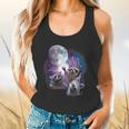 Raccoon Moonlight Reverie Flowy Tank - Unisex Night Sky Apparel