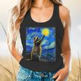 Raccoon Starry Night Flowy Tank | Van Gogh Art for Raccoon Lovers