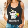 Racoonicorn Trash Panda Raccoon With Unicorn Horn Flowy Tank
