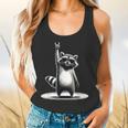 Retro Raccoon Rock Music Men Kids Women Raccoon Flowy Tank