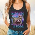 Rizz Em With The Tism Retro Raccoon Meme Flowy Tank
