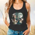Three Possum Moon Cursed Meme Flowy Unisex Tank Top