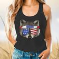 USA Patriotic Raccoon Shirt July 4th T-Shirt Trash Panda Flowy Tank