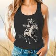 Vintage Cowboy Raccoon Horse Riding Retro 90s Flowy Tank Top