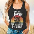 Vintage Retro Save The Trash Pandas Raccoon Flowy Tank