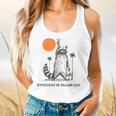 Everyday Is Trash Day Retro 90s Sunset Raccoon Trash Panda Flowy Tank