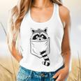 Raccoon Pocket Tank - Modern Cartoon Animal Sleeveless Top
