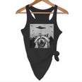 Alien UFO Raccoon | Unisex Flowy Tank Top | Fun Gift for All Ages