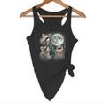Raccoon 3 Racoons Howling At Moon Weird Cursed Flowy Tank