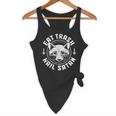 Raccoon Eat Trash Hail Satan Gothic Racoon Flowy Tank