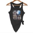Raccoon Howling Moon Flowy Tank – Fun Animal Design