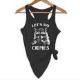 Raccoon Let's Do Crimes Flowy Tank - Cute Animal Theme for Men