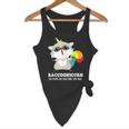 Racoonicorn Trash Panda Raccoon With Unicorn Horn Flowy Tank