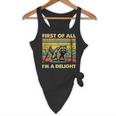 Retro First Of All I'm A Delight Angry Raccoon Animal Flowy Tank