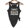 Retro Raccoon Animal Lover Flowy Tank - Cute Sunglasses Style
