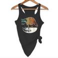 Retro Raccoon Flowy Tank | Vintage Style Half Moon Design