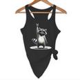 Retro Raccoon Rock Music Men Kids Women Raccoon Flowy Tank