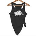 Retro Trashpanda On The Half Moon Vintage Raccoon Flowy Tank