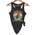 Save the Trash Panda Raccoon Flowy Tank - Vintage Sunset Design