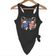 USA Patriotic Raccoon Shirt July 4th T-Shirt Trash Panda Flowy Tank