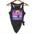 Vaporwave Raccoon Retrowave Synthwave Raccoon Meme Flowy Tank