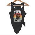 Vintage Retro Save The Trash Pandas Raccoon Flowy Tank