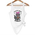 Cute But Feral Colorful Racoon With Sunglasses Racoon Small Flowy Tank