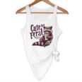 Raccoon Coffee Lover Flowy Tank - Vintage Cute Appeal