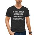 Funny Raccoon V-Neck Men's T-Shirt | Sarcastic Spirit Animal Tee