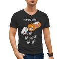 Happy Raccoon Lover Men's V-Neck T-Shirt - Fun Animal Print