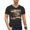 Ironic Raccoon Meme V-Neck T-Shirt - Humorous Gift for Men