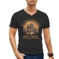 Out Of Breath Hiking Society Vintage Raccoon Men's V-Neck T-Shirt
