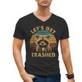 Raccoon Lovers Adorable Animal Let's Get Trashed Small Men's V-Neck T-Shirt