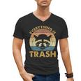 Raccoon Lovers V-Neck T-Shirt - Vintage Design for Men