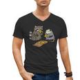 Raccoon Pizza Eating Unisex V-Neck T-Shirt – Fun Street Cat Theme
