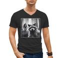 Raccoon & Sasquatch Selfie Men's V-Neck T-Shirt | Fun Outdoor Theme