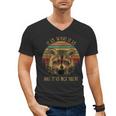 Raccoon 'Trash Panda' Cartoon Men's V-Neck Tee - Fun Wildlife Design