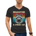 Raccoon Vintage V-Neck T-Shirt for Men & Women - Retro Wildlife Style
