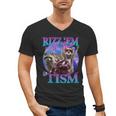 Retro Raccoon Meme Men's V-Neck T-Shirt - Rizz Vibes