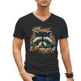 Retro Raccoon Men's V-Neck T-Shirt - Live Fast Eat Trash