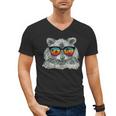 Retro Raccoon with Sunglasses Men's V-Neck T-Shirt - Animal Lover
