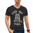 Sarcastic Raccoon Men's V-Neck T-Shirt | Funny & Quirky