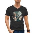 Three Possum Moon 3 Opossum Weird Cursed Meme Men's V-Neck T-Shirt